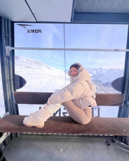 Laura Escanes durante su escapada a los Alpes