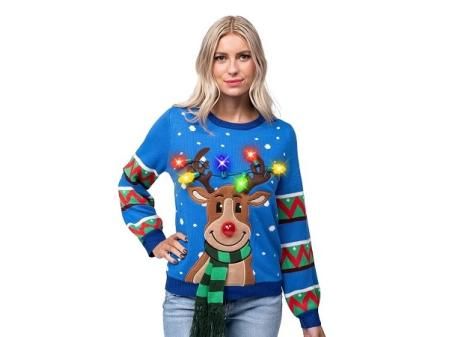 Jersei navideño JOYIN para mujer con luces LED incorporadas