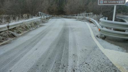 Helada en los márgenes del río Llobregat.