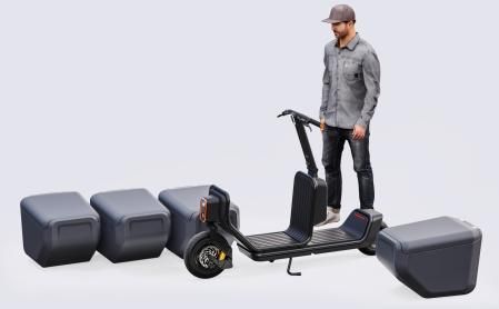 Scootility, el práctico patinete eléctrico que busca revolucionar el reparto a domicilio.