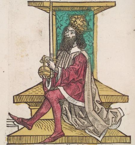 Retrato de Andrés II de Hungría.