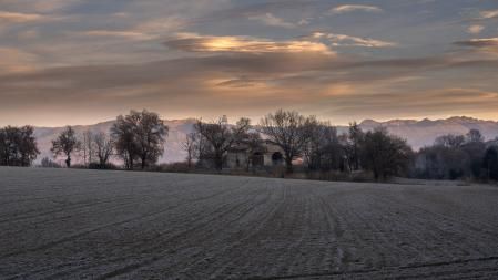 Nubes de viento en Granollers de la Plana.