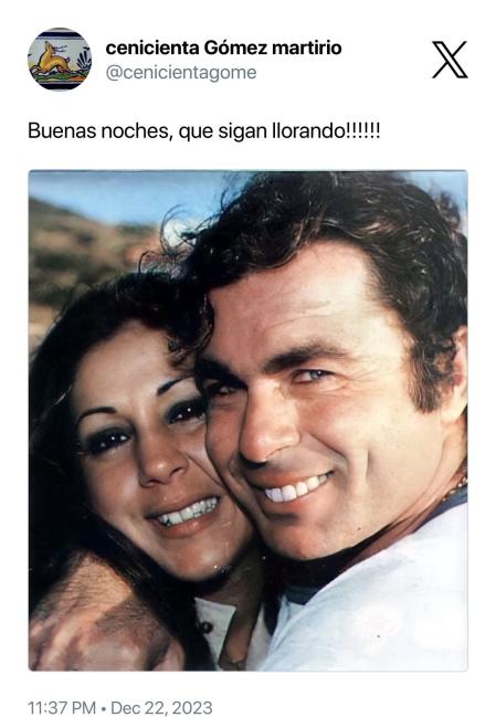 Esta es una imagen que la presunta cuenta alternativa de Isabel Pantoja publicó el pasado 22 de diciembre.