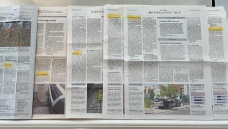 Una pequeña muestra de seis cartas, de las 311 que le han publicado en 15 años a Josep Pagés.