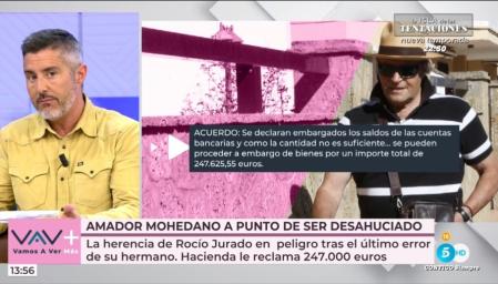 Amador Mohedano, al borde del desahucio