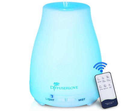 Humidificador difusor de aceites esenciales con control remoto de Diffuserlove.
