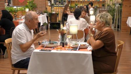 Amparo y Toni en 'First Dates'