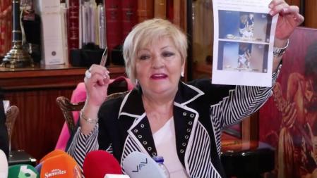 Carmen Bafalgón compartiendo las imágenes del caso