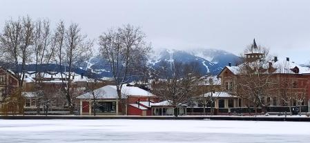 Invierno en el lago de Puigcerdà.