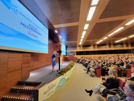 La consellera Nuria Montes, en la presentación de Fitur 2024 este lunes en Feria Valencia