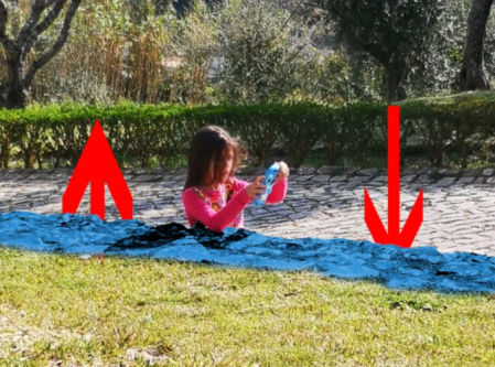 La fotografía editada para ayudar a los espectadores.