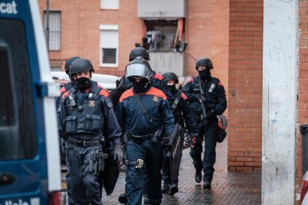Operativo de los Mossos d'Esquadra donde ha tenido lugar el tiroteo