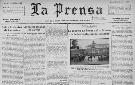La prensa se hizo eco de la muerte de Lenin