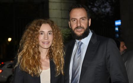 Borja Thyssen and Blanca Cuesta during inauguration of Picasso: Lo Sagrado y lo Profano exhibition in Madrid on Tuesday, 3 October 2023.
