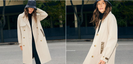 Gabardina larga de Cortefiel