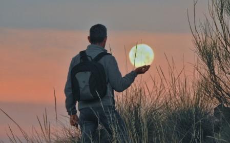 Luna llena del lobo en Mijas.