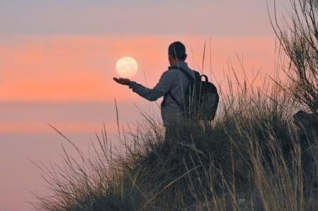 Luna llena del lobo en Mijas.