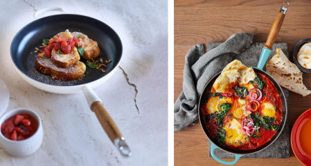 Le Creuset Sartén Signature con mango de madera de hierro fundido