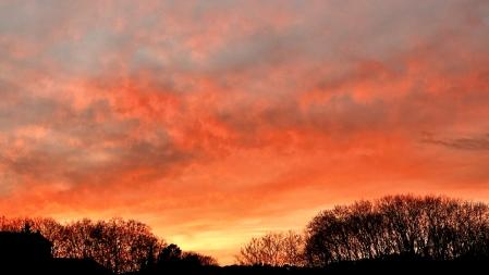 Puesta de sol en Sant Celoni.