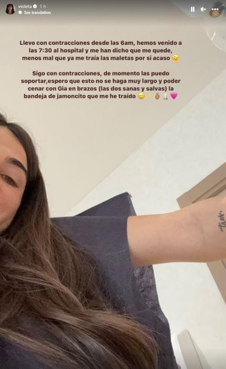 Violeta está más que preparada para dar la bienvenida a su segunda hija, Gia.