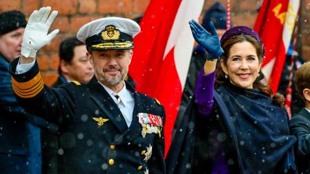 King Frederik X of Denmark and Queen Mary of Denmark at the celebratory service in AarhusCathedral on the occasion of the change of throne in Aarhus, Denmark.