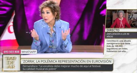Ana Rosa Quintana criticó la puesta en escena de Nebulossa.