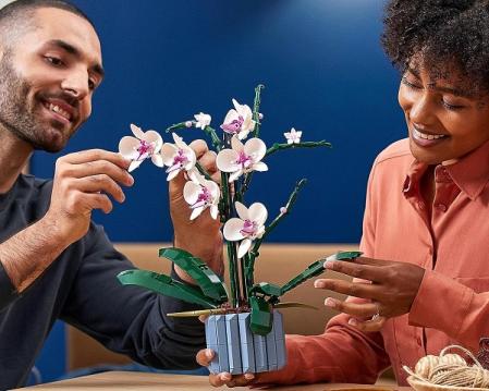 LEGO Icons Orquídeas, Flores Artificales, Decoración para Casa