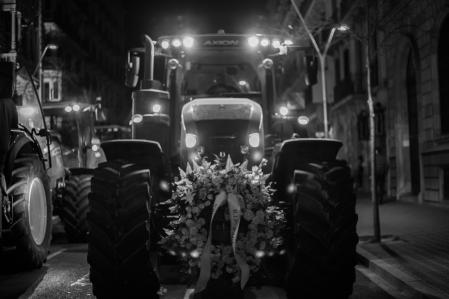 Tractorada en Barcelona.