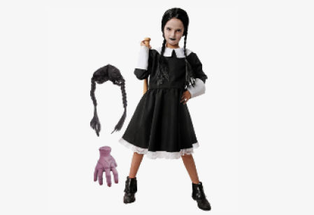 Disfraz infantil de Miércoles Addams