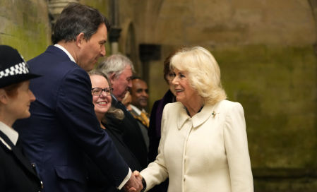 La reina Camila este jueves, en Salisbury