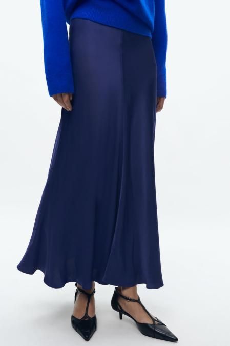 Falda satinada de Zara