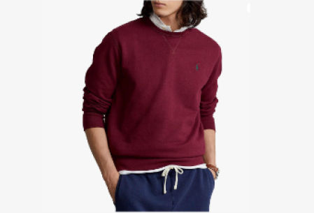 Sudadera burdeos sin capucha de Polo Ralph Lauren
