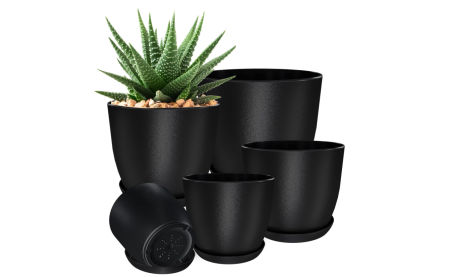 Utopia Home,  Macetas para Plantas de Interior con Drenaje Pack de 10