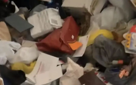 Parte de la basura acumulada