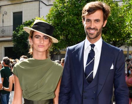 Enrique Solis Tello y Alejandra Dominguez during wedding of Claudia Osborne and Jose Entrecanales in Jerez on Saturday, 02 October 2021