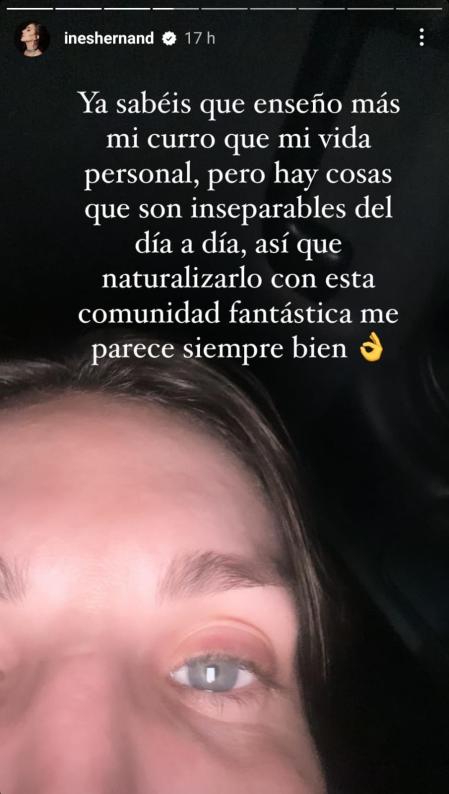 Inés Hernand rompe su regla de no hablar sobre su vida privada