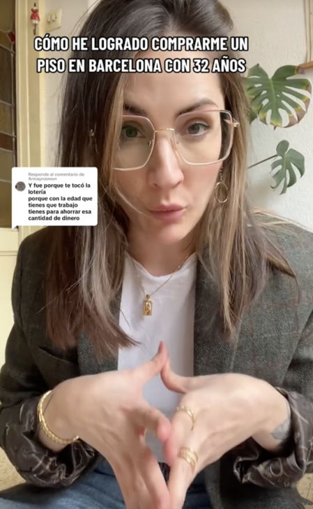 La joven asegura que lleva la mitad de su vida ahorrando y ha podido pagar una entrada de 30.000 euros aproximadamente