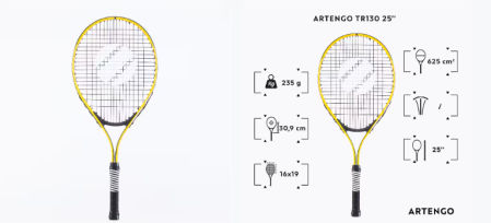 Raqueta de tenis niños