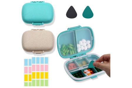 Pastilleros semanales de 8 compartimentos