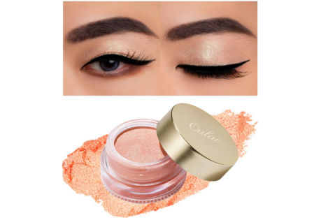 Sombras de ojos en crema con un tono de melocotón