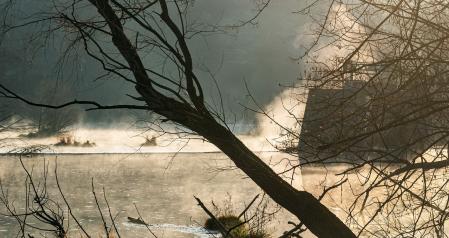 Humo ártico en el río Ter.