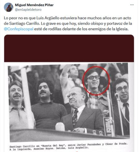 Ataques a Argüello desde posiciones conservadoras por la foto en un mitin de Santiago Carrillo