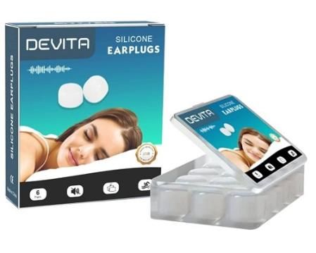 12 tapones para los oídos de silicona Devita