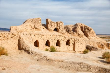Fortaleza de arena de Toprak Qala, en Uzbekistán