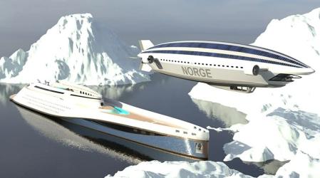 El sueño de todo explorador es este impresionante megayate con dirigible incorporado.