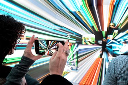 Ambiente del MWC, realidad inmersiva en el Mobile World Capital