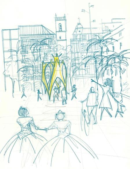 El esbozo preeliminar de la falla.