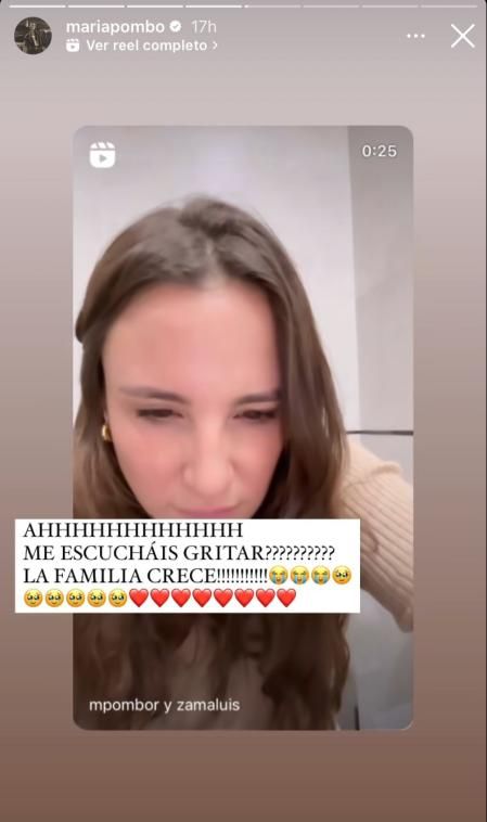 María Pombo reacciona al embarazo de su hermana