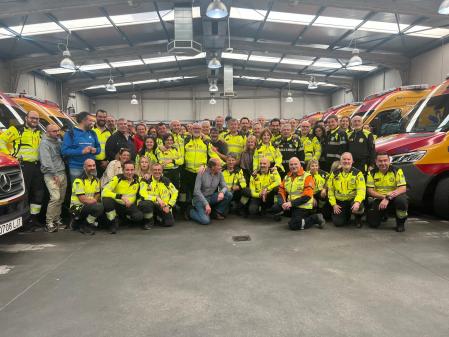 José Antonio Jiménez Fraile, en el homenaje de sus compañeros por su jubilación en la base cero de Casa de Campo, en Madrid