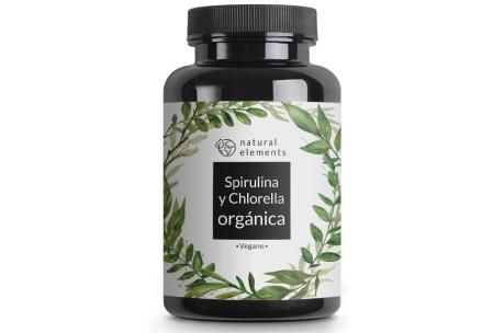 Espirulina y Chlorella orgánica en pastillas
